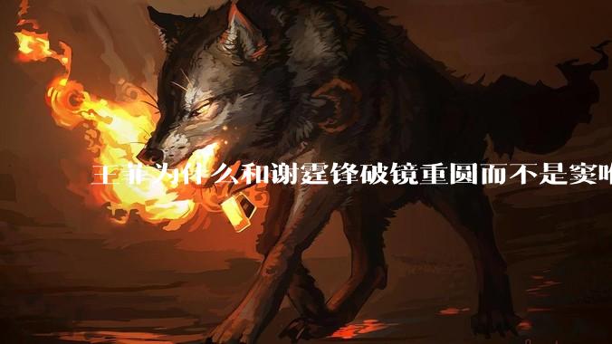 王菲为什么和谢霆锋破镜重圆而不是窦唯？